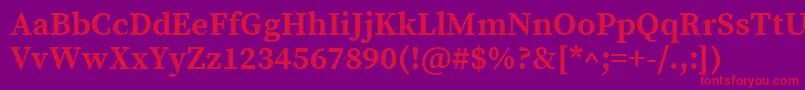 SourceserifproBold Font – Red Fonts on Purple Background
