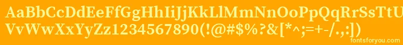 SourceserifproBold Font – Yellow Fonts on Orange Background