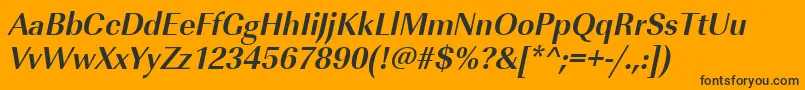 UrwimperialtnarBoldOblique Font – Black Fonts on Orange Background