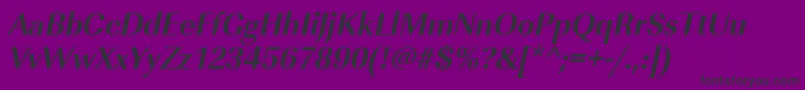 UrwimperialtnarBoldOblique-fontti – mustat fontit violetilla taustalla