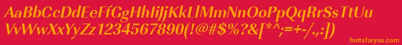 UrwimperialtnarBoldOblique Font – Orange Fonts on Red Background