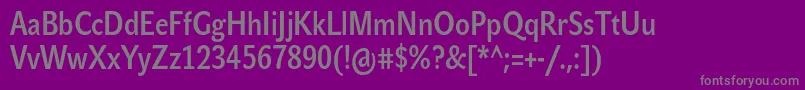 Fonte JohnsanscondLiteProBold – fontes cinzas em um fundo violeta
