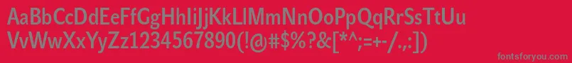 JohnsanscondLiteProBold Font – Gray Fonts on Red Background