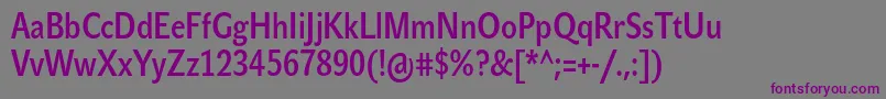 JohnsanscondLiteProBold Font – Purple Fonts on Gray Background