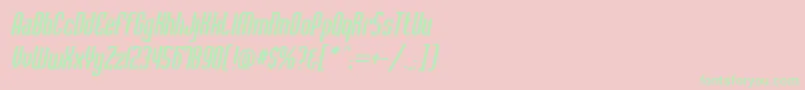 fuente BaccusItalic – Fuentes Verdes Sobre Fondo Rosa