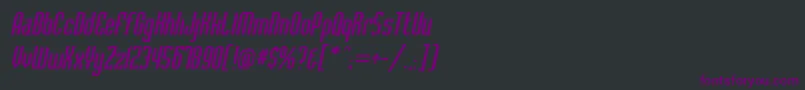 BaccusItalic Font – Purple Fonts on Black Background
