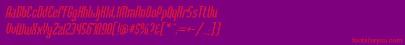 BaccusItalic Font – Red Fonts on Purple Background