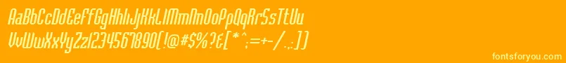 BaccusItalic Font – Yellow Fonts on Orange Background