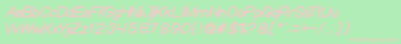 My Font Font – Pink Fonts on Green Background