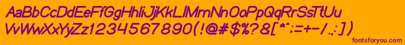 My Font Font – Purple Fonts on Orange Background
