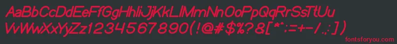 My Font Font – Red Fonts on Black Background