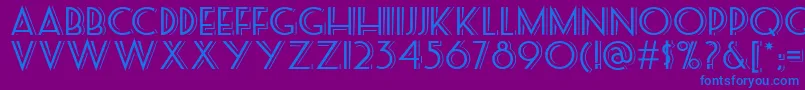 Seaside Font – Blue Fonts on Purple Background