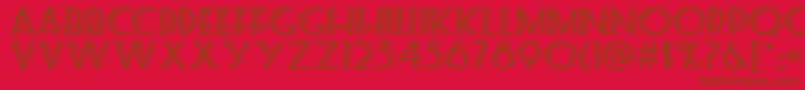Seaside Font – Brown Fonts on Red Background