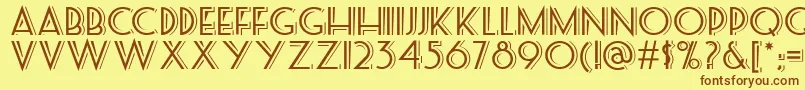 Seaside Font – Brown Fonts on Yellow Background