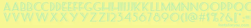 Seaside Font – Green Fonts on Yellow Background