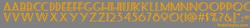 Seaside-Schriftart – Orangefarbene Schriften auf grauem Hintergrund