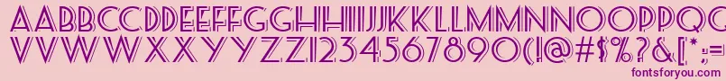 Seaside Font – Purple Fonts on Pink Background