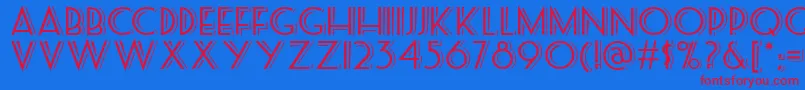 Seaside Font – Red Fonts on Blue Background