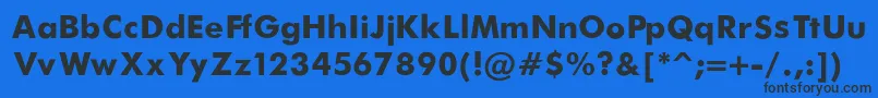 FuturaBold Font – Black Fonts on Blue Background
