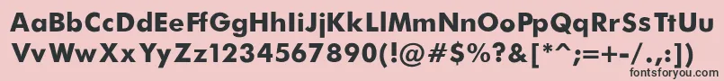 FuturaBold Font – Black Fonts on Pink Background