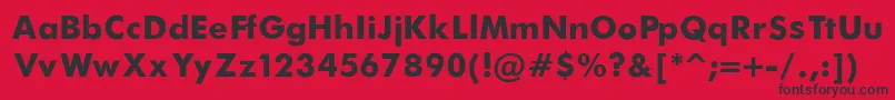 FuturaBold Font – Black Fonts on Red Background