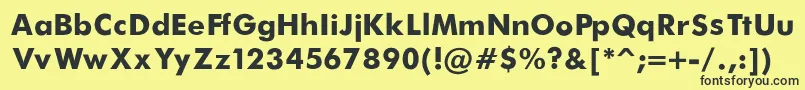 FuturaBold Font – Black Fonts on Yellow Background