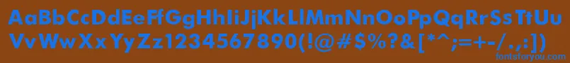 FuturaBold Font – Blue Fonts on Brown Background