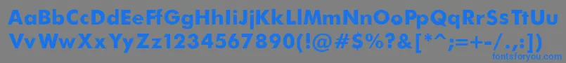 FuturaBold Font – Blue Fonts on Gray Background