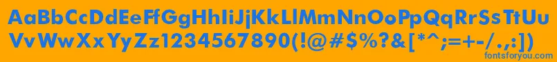 FuturaBold Font – Blue Fonts on Orange Background