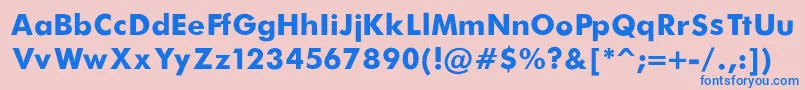 Шрифт FuturaBold – синие шрифты на розовом фоне