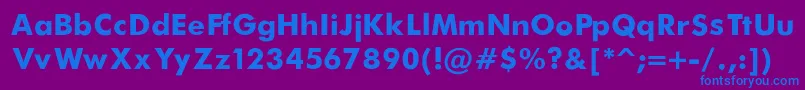FuturaBold Font – Blue Fonts on Purple Background