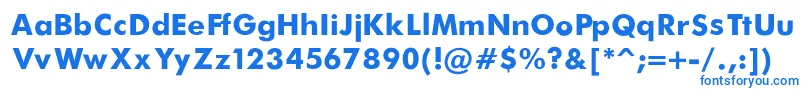 FuturaBold Font – Blue Fonts on White Background