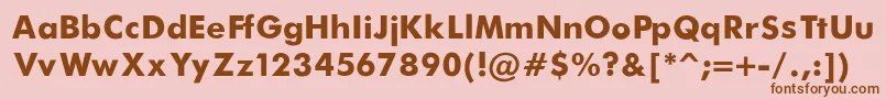 FuturaBold Font – Brown Fonts on Pink Background