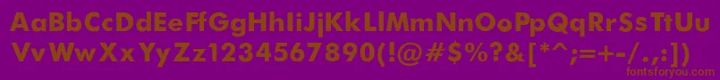 Шрифт FuturaBold – коричневые шрифты на фиолетовом фоне