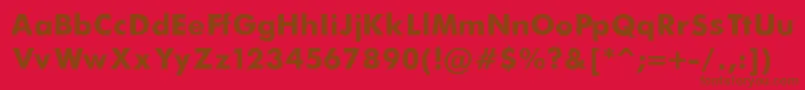Шрифт FuturaBold – коричневые шрифты на красном фоне