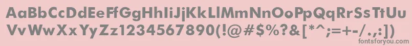 FuturaBold Font – Gray Fonts on Pink Background