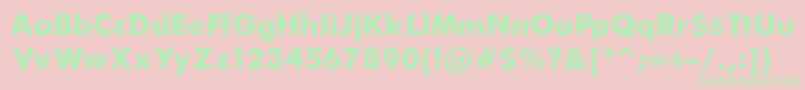 FuturaBold Font – Green Fonts on Pink Background