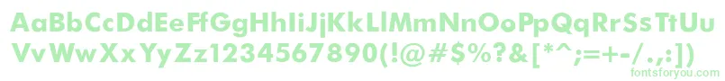 FuturaBold-Schriftart – Grüne Schriften auf weißem Hintergrund
