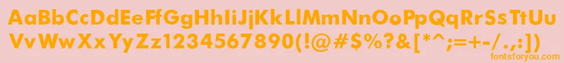 Шрифт FuturaBold – оранжевые шрифты на розовом фоне