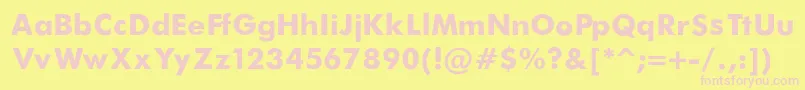 FuturaBold Font – Pink Fonts on Yellow Background