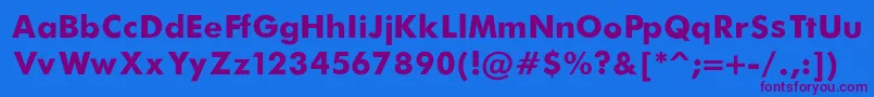 FuturaBold Font – Purple Fonts on Blue Background