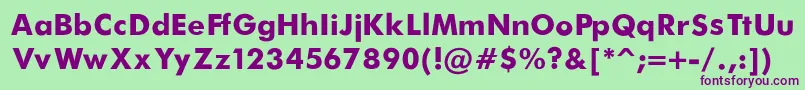 FuturaBold Font – Purple Fonts on Green Background