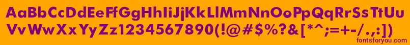 FuturaBold Font – Purple Fonts on Orange Background