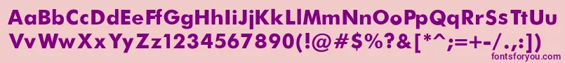 FuturaBold-Schriftart – Violette Schriften auf rosa Hintergrund