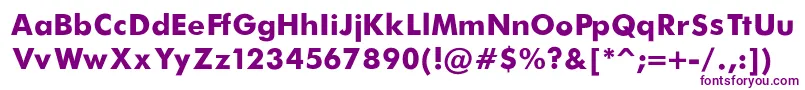 FuturaBold Font – Purple Fonts on White Background
