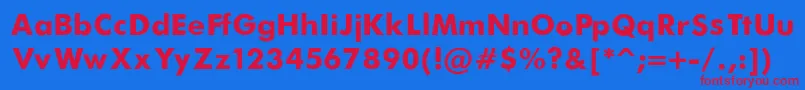 FuturaBold Font – Red Fonts on Blue Background