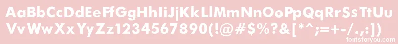 FuturaBold Font – White Fonts on Pink Background