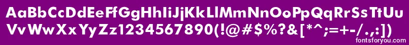 FuturaBold Font – White Fonts on Purple Background