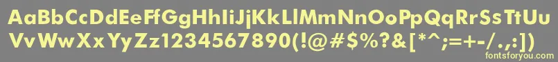 FuturaBold Font – Yellow Fonts on Gray Background