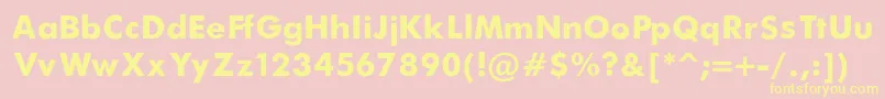 FuturaBold Font – Yellow Fonts on Pink Background